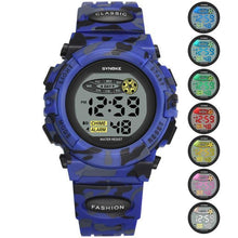 Load image into Gallery viewer, Sports Military Kids Digital Watches Student Childrens Watch Fashion Luminous Led Alarm Camouflage Green Waterproof Digital Sport Watches For Kids Birthday Presents Gifts