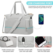 Load image into Gallery viewer, Sports Travel Duffel Bag with USB Charging Port