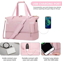 Load image into Gallery viewer, Sports Travel Duffel Bag with USB Charging Port