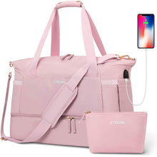 Load image into Gallery viewer, Sports Travel Duffel Bag with USB Charging Port