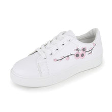 Load image into Gallery viewer, Spring Fashion Breathble Women Sneakers Leather Platform Shoes Women Lace Up Casual Shoes White Fashion Sneakers White PU Leather Platform Sneaker For Women Lace Up Walking Sneakers
