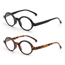 Load image into Gallery viewer, Spring Hinge Round Style Reading Glasses For Women And Men Diopter Magnifier Glasses In Black Sunglasses For Ladies Eyewear Small Frame Glasses