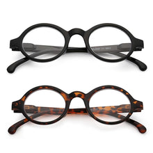 Load image into Gallery viewer, Spring Hinge Round Style Reading Glasses For Women And Men Diopter Magnifier Glasses In Black Sunglasses For Ladies Eyewear Small Frame Glasses