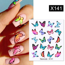 Load image into Gallery viewer, Spring Simple Green Theme Water Decal Sticker Flower Leaf Tree Summer Slider For Manicuring Nail Art Watermarks Art Decoration Manicure Tools Nail Watermark Decals iridescent Decoration Nail Self-Adhesive Decals Nail Stickers Water Transfer Fresh Nail