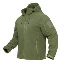 Load image into Gallery viewer, Spring Winter Fleece Jacket With Hood Mens Tactical Waterproof Fleece Jacket Hooded Jacket Mountain Windproof Ski Jackets Windbreaker Winter Warm Snow Coat Outdoor Windproof Soft Work Lightweight Jacket
