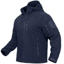 Load image into Gallery viewer, Spring Winter Fleece Jacket With Hood Mens Tactical Waterproof Fleece Jacket Hooded Jacket Mountain Windproof Ski Jackets Windbreaker Winter Warm Snow Coat Outdoor Windproof Soft Work Lightweight Jacket