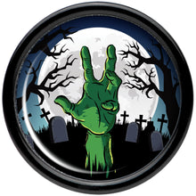 Load image into Gallery viewer, Cemetery Zombie Hand Halloween Black Acrylic Plug Set Available Sizes 0G to 20mm