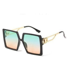 Load image into Gallery viewer, Square Oversized Sunglasses for Women Men Flat Top Fashion Shades Big Frame Sunglasses For Women With Hollow Glasses & New Legs Fashionable Sunglasses For Men & Women