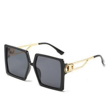 Load image into Gallery viewer, Square Oversized Sunglasses for Women Men Flat Top Fashion Shades Big Frame Sunglasses For Women With Hollow Glasses & New Legs Fashionable Sunglasses For Men & Women