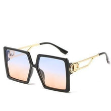 Load image into Gallery viewer, Square Oversized Sunglasses for Women Men Flat Top Fashion Shades Big Frame Sunglasses For Women With Hollow Glasses & New Legs Fashionable Sunglasses For Men & Women