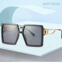 Load image into Gallery viewer, Square Oversized Sunglasses for Women Men Flat Top Fashion Shades Big Frame Sunglasses For Women With Hollow Glasses & New Legs Fashionable Sunglasses For Men & Women