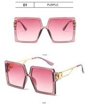 Load image into Gallery viewer, Square Oversized Sunglasses for Women Men Flat Top Fashion Shades Big Frame Sunglasses For Women With Hollow Glasses & New Legs Fashionable Sunglasses For Men & Women