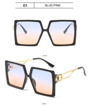 Load image into Gallery viewer, Square Oversized Sunglasses for Women Men Flat Top Fashion Shades Big Frame Sunglasses For Women With Hollow Glasses & New Legs Fashionable Sunglasses For Men & Women