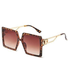 Load image into Gallery viewer, Square Oversized Sunglasses for Women Men Flat Top Fashion Shades Big Frame Sunglasses For Women With Hollow Glasses & New Legs Fashionable Sunglasses For Men & Women