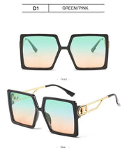 Load image into Gallery viewer, Square Oversized Sunglasses for Women Men Flat Top Fashion Shades Big Frame Sunglasses For Women With Hollow Glasses & New Legs Fashionable Sunglasses For Men & Women