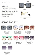 Load image into Gallery viewer, Square Oversized Sunglasses for Women Men Flat Top Fashion Shades Big Frame Sunglasses For Women With Hollow Glasses & New Legs Fashionable Sunglasses For Men & Women