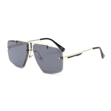 Load image into Gallery viewer, Square Sunglasses for Men Classic Oversized Sun Glasses Men And Women New Fashionable Street Snap Style New Frameless Sunglasses New Popular Square Shape Sunglasses For Men & Women
