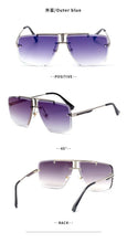 Load image into Gallery viewer, Square Sunglasses for Men Classic Oversized Sun Glasses Men And Women New Fashionable Street Snap Style New Frameless Sunglasses New Popular Square Shape Sunglasses For Men & Women