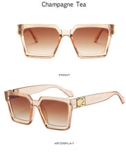 Load image into Gallery viewer, Square Sunglasses For Women Luxury Women Eyeglasses Sunglasses Square Metal Punk Rock Hip hop Glasses Men Women High Quality Designer Sunglasses For Men New Decent Design