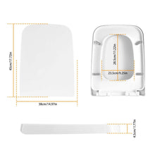 Load image into Gallery viewer, Square Toilet Seat with Grip-Tight Seat Bumpers