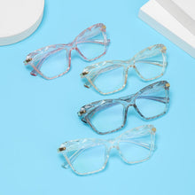 Load image into Gallery viewer, Square Women Reading Glasses Frame Crystal Multi-section Optical Computer Glasses Square Design Reading Glasses For Women Light Blocking Computer Reader Glasses For Men And Women