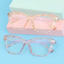 Load image into Gallery viewer, Square Women Reading Glasses Frame Crystal Multi-section Optical Computer Glasses Square Design Reading Glasses For Women Light Blocking Computer Reader Glasses For Men And Women