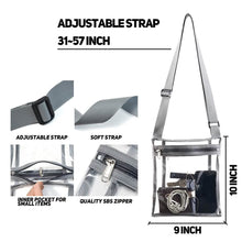Load image into Gallery viewer, Stadium Approved Clear Crossbody Bag Purse with Adjustable Strap