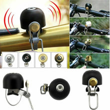 Load image into Gallery viewer, Stainless Bicycle Bell Ring Bike Horn Ordinary Handlebar Bell Horn Crisp Sound Safety Bike Alarm Bell With Mounting Lock Plate Bicycle Bike Bell Classic Bicycle Bell Makes Loud Sound For Road Bike Mountain Bike Sports