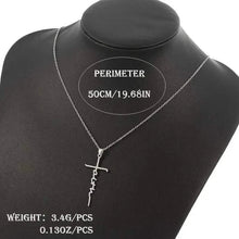 Load image into Gallery viewer, Stainless Steel Faith Word Church Prayer Religious Pendant Necklace