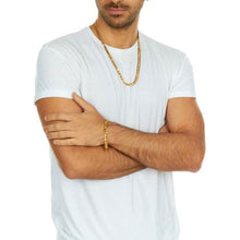 Load image into Gallery viewer, Stainless Steel Figaro Chain and Bracelet Set for Men