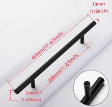 Load image into Gallery viewer, Stainless Steel Kitchen Door Cabinet T Bar Handle Pull Knob cabinet Knobs Furniture Handle Cupboard Drawer Handle Stainless Steel Hollow Bar Drawer Pulls Cupboard Knob for Kitchen Furniture Hardware