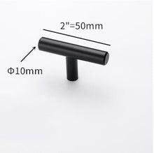 Load image into Gallery viewer, Stainless Steel Kitchen Door Cabinet T Bar Handle Pull Knob Door Pull Handle Stainless Door Handle Stainless Steel Hollow Bar Drawer Pulls Cupboard Knob For Kitchen Furniture