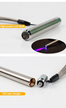 Load image into Gallery viewer, Stainless Steel Mini Pocket UV Black Light Flashlight Led Lamp Portable Flashlight Ultraviolet Pen Lights For Leak Pet Urine Bed Bug Dry Stain & Dye Detector Marker Checker Detection