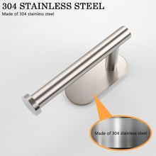 Load image into Gallery viewer, Stainless Steel Nail-free Wall Mounted Toilet Paper Holder Kitchen Tissue Paper Holder Toilet Roll Dispenser For Bathroom Toilet Paper Holder Toilet Paper roll Holder Self Adhesive+Super Glue Stainless Steel No Drilling For Bathroom Bedroom Kitchen