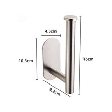 Load image into Gallery viewer, Stainless Steel Nail-free Wall Mounted Toilet Paper Holder Kitchen Tissue Paper Holder Toilet Roll Dispenser For Bathroom Toilet Paper Holder Toilet Paper roll Holder Self Adhesive+Super Glue Stainless Steel No Drilling For Bathroom Bedroom Kitchen