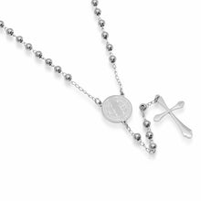 Load image into Gallery viewer, Stainless Steel Saint Benedict Rosary Necklace