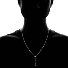 Load image into Gallery viewer, Stainless Steel Saint Benedict Rosary Necklace