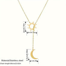 Load image into Gallery viewer, Stainless Steel Sun Totem and Moon Necklace