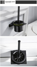 Load image into Gallery viewer, Stainless Steel Toilet Brush Holder Black Wall Mounted Toilet Bowl Brush Holder For Bathroom Cleaning Kit