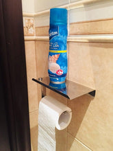Load image into Gallery viewer, Stainless Steel Toilet Paper Holder Bathroom Wall Mount WC Paper Phone Holder Shelf Towel Roll shelf Accessories Toilet Paper Holder With Phone Shelf Aluminum Bathroom Accessories Tissue Roll Dispenser Storage Rack, Wall Mounted Modern Paper Towel Adapter