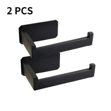 Load image into Gallery viewer, Stainless Steel Toilet Roll Holder Self Adhesive In Bathroom Tissue Paper Holder Black Finish Easy Installation No Screw Toilet Paper Holder Matte Black Toilet Tissue Roll Holders Dispenser And Hangers Wall Mounted For Bathroom And Kitchen