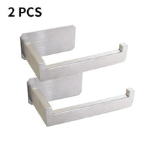 Load image into Gallery viewer, Stainless Steel Toilet Roll Holder Self Adhesive In Bathroom Tissue Paper Holder Black Finish Easy Installation No Screw Toilet Paper Holder Matte Black Toilet Tissue Roll Holders Dispenser And Hangers Wall Mounted For Bathroom And Kitchen
