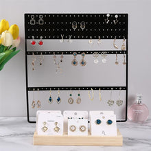 Load image into Gallery viewer, Stand Jewelry Display Organizer Earrings Pendants Bracelets Jewelry Holder With Wooden Base Earrings Storage Rack Metal Jewelry Storage Stand Necklace Rack Ornaments Display Stand Shopping Earring Stand