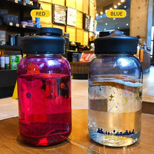 Load image into Gallery viewer, Starry Sky Gradient Glass Water Bottle With Protective Bag Cute Fashion Leak Proof Water Cup for Girls Sport Drink Bottles Creative Glass Water Bottle Portable Outdoor Sport Water Bottles