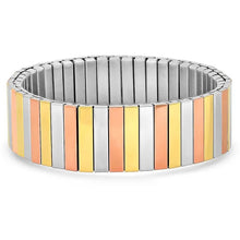 Load image into Gallery viewer, Steel by Design Stainless Tri-Color Stretch Bracelet