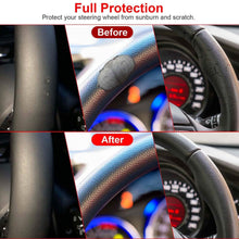 Load image into Gallery viewer, Steering Wheel Cover 14.5"- 15" Diameter Universal Fiber Leather