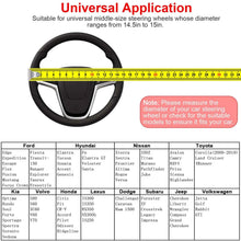 Load image into Gallery viewer, Steering Wheel Cover 14.5"- 15" Diameter Universal Fiber Leather