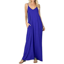 Load image into Gallery viewer, Stokeen Women's Summer Casual Plain Spaghetti Strap Maxi Dress
