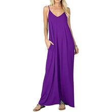 Load image into Gallery viewer, Stokeen Women's Summer Casual Plain Spaghetti Strap Maxi Dress