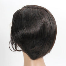 Load image into Gallery viewer, Straight Pixie Cut Wig Side Part Lace Front Human Hair Wigs Pre-plucked for Black Women Brazilian Bob Wig Transparent Lace Wigs Human Hair Wigs For Black Women Gifts for Girlfriends